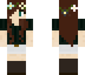 simply floral - minecraft flower crown girl skin