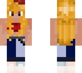 yellow hair beret girl