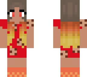 brown hair fire cookie girl