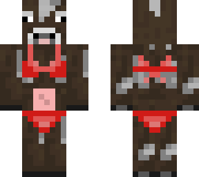 cow in a red bikini