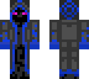 enderman with a blue cloak