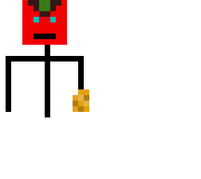 floating head holding chicken nugget