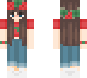 girl with christmas flower crown
