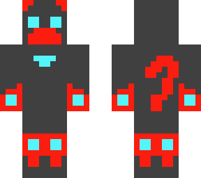 gray and red suit
