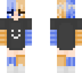 orange and blue (portal inspired) girl