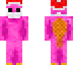 parry in pink crismas hat and mask