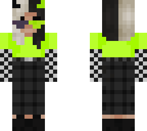 short hair egirl green lime