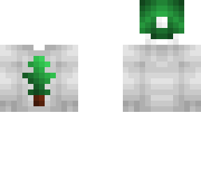 sweater & hat base - white sweater w/green tree & hat