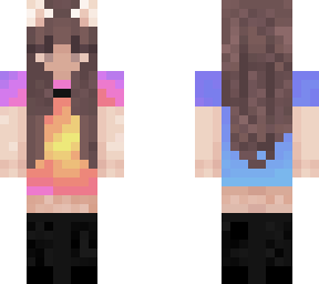 big shirt cat girl