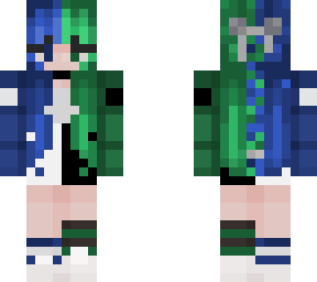 cute blue hair girl