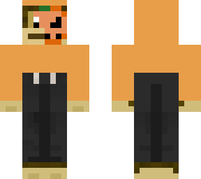 finished monkey with pumpkin mask and orange hoodie!