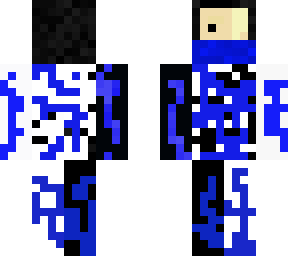 first official non edited skin ever. half black/white blue gamer