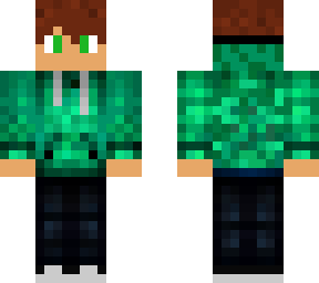 green hoodie