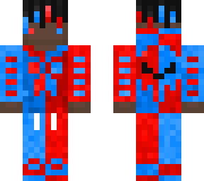 half red half blue