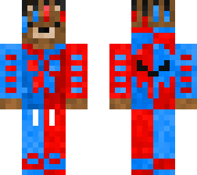 half red half blue bear