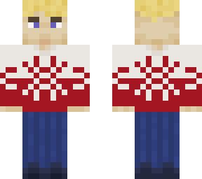 man dressed in christmas sweater