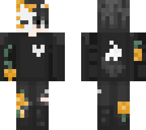 orange and black kitsune (reuploaded)