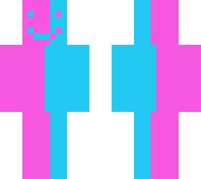 pink and blue man