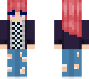 pink haired person