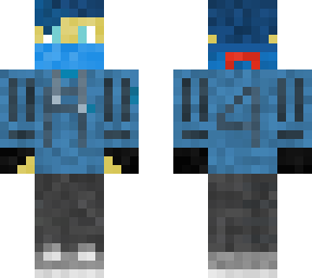 r4 special!!! blue creep hoodie with hoodie down
