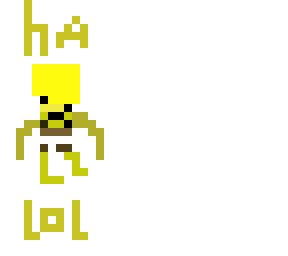 sponge bob with gold block hitting his head and he has a sad face