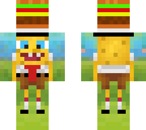 sponge bob with his burger gf