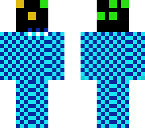 weird blue man with broken rubics cube head pls like :d