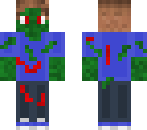 zombie guy blue shirt