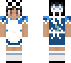 blue maid with glasses