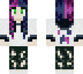 blue/pink hair teen