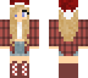 christmas girl in plaid
