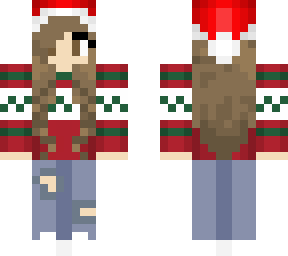 christmas sweater and hat (female) (re-upload)