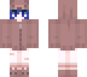 cute hoodie + blue hair!