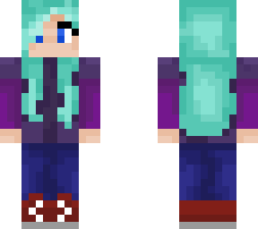 cyan hair girl