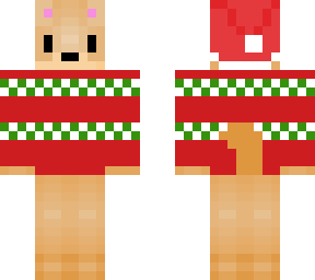 doggy in a christmas sweater and santa hat