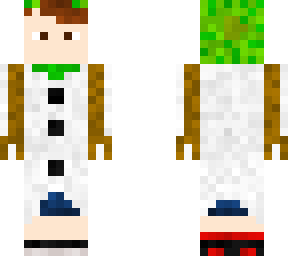 my brother in a melon golem costume.