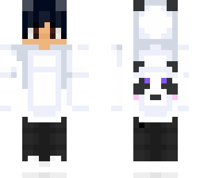 panda boy  (blue hair and brown eyes)