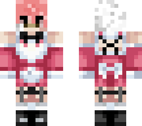 pink hair maid boy