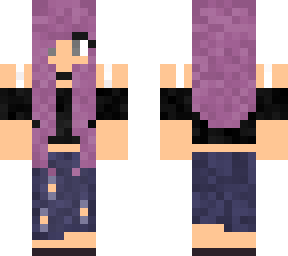 purple haired gamer girl