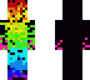 rainbow on a dark guy