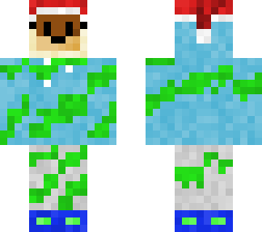 sea otter version of dream mask with a santa hat