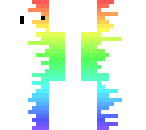 sideways rainbow paint spill