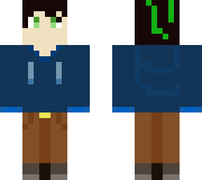 sweater with green striped hair
