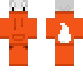 white fox orange hoddie