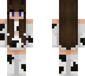 aesthetic brown haired cow girl