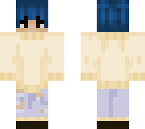blue hair boy in a winter outfit :3 (fixed)