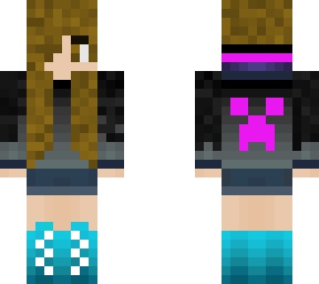 girl teen with creeper hoodie