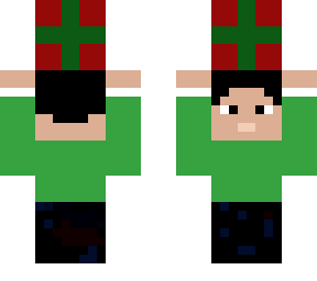 green shirt christmas skin
