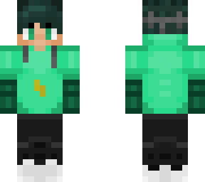 minted > aquaed with hood and grey bandana