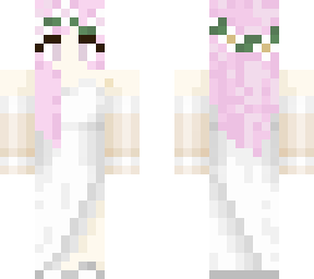 pink hair bride